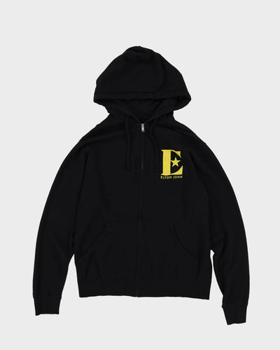 Elton John Goodbye Yellow Brick Road Black Zip Up Hoodie - S