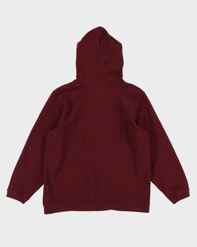 Adidas Center Logo Burgundy  Hoodie - S