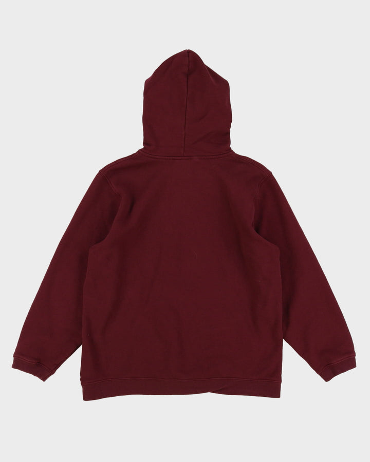 Adidas Center Logo Burgundy  Hoodie - S