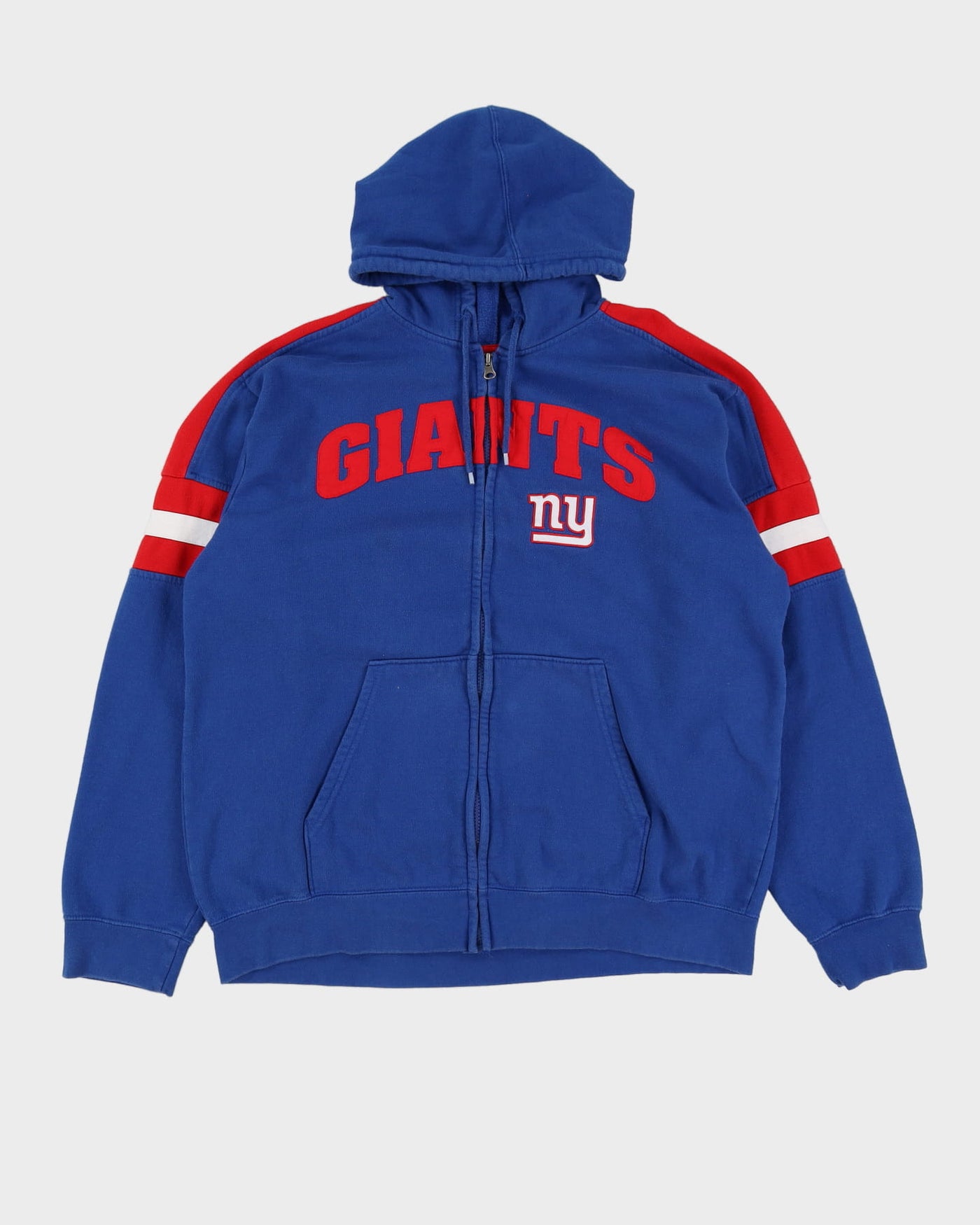 New York Giants NFL Blue / Red Zip Up Hoodie - L