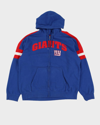 New York Giants NFL Blue / Red Zip Up Hoodie - L