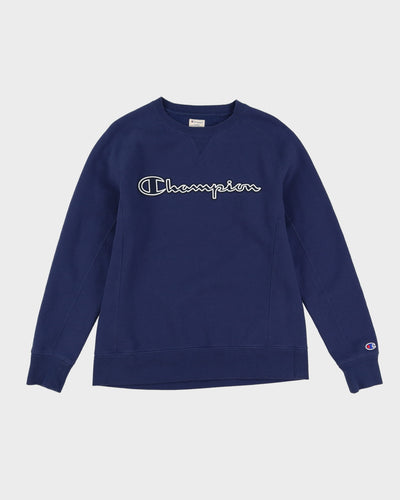 Champion Blue Embroidered Logo Sweatshirt - M