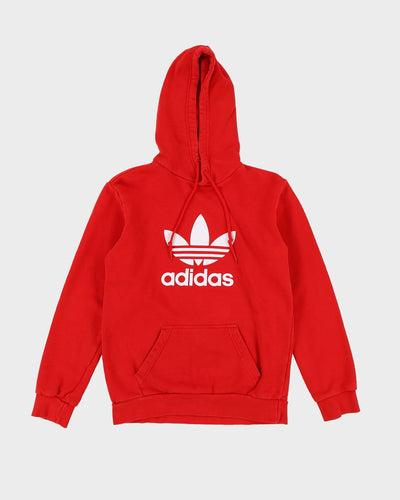 Adidas Red Basic Logo Hoodie - XS