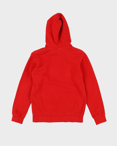Adidas Red Basic Logo Hoodie - XS