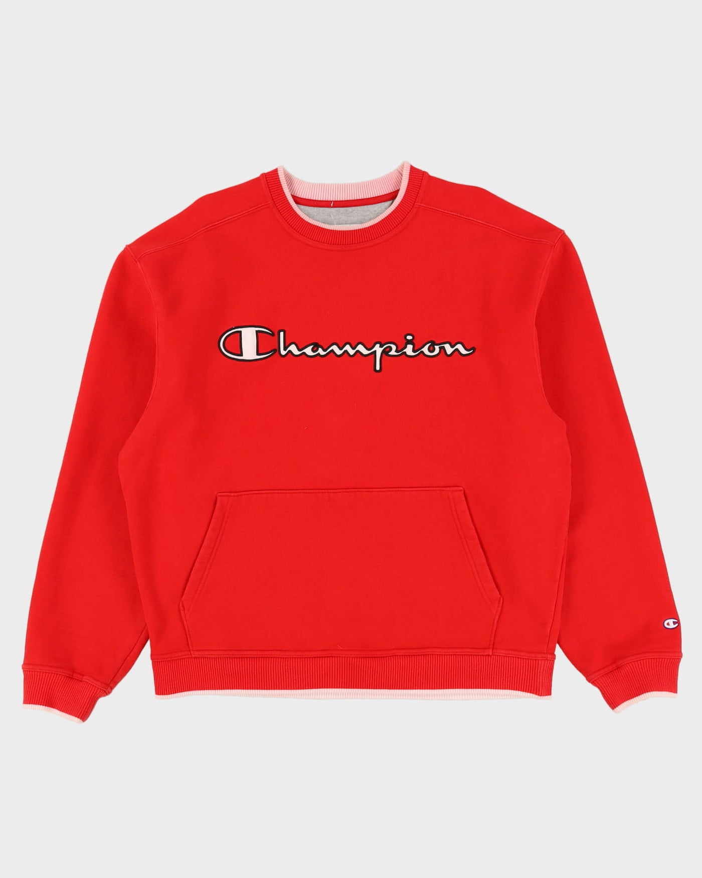 Champion Red Double Layer Sweatshirt - L