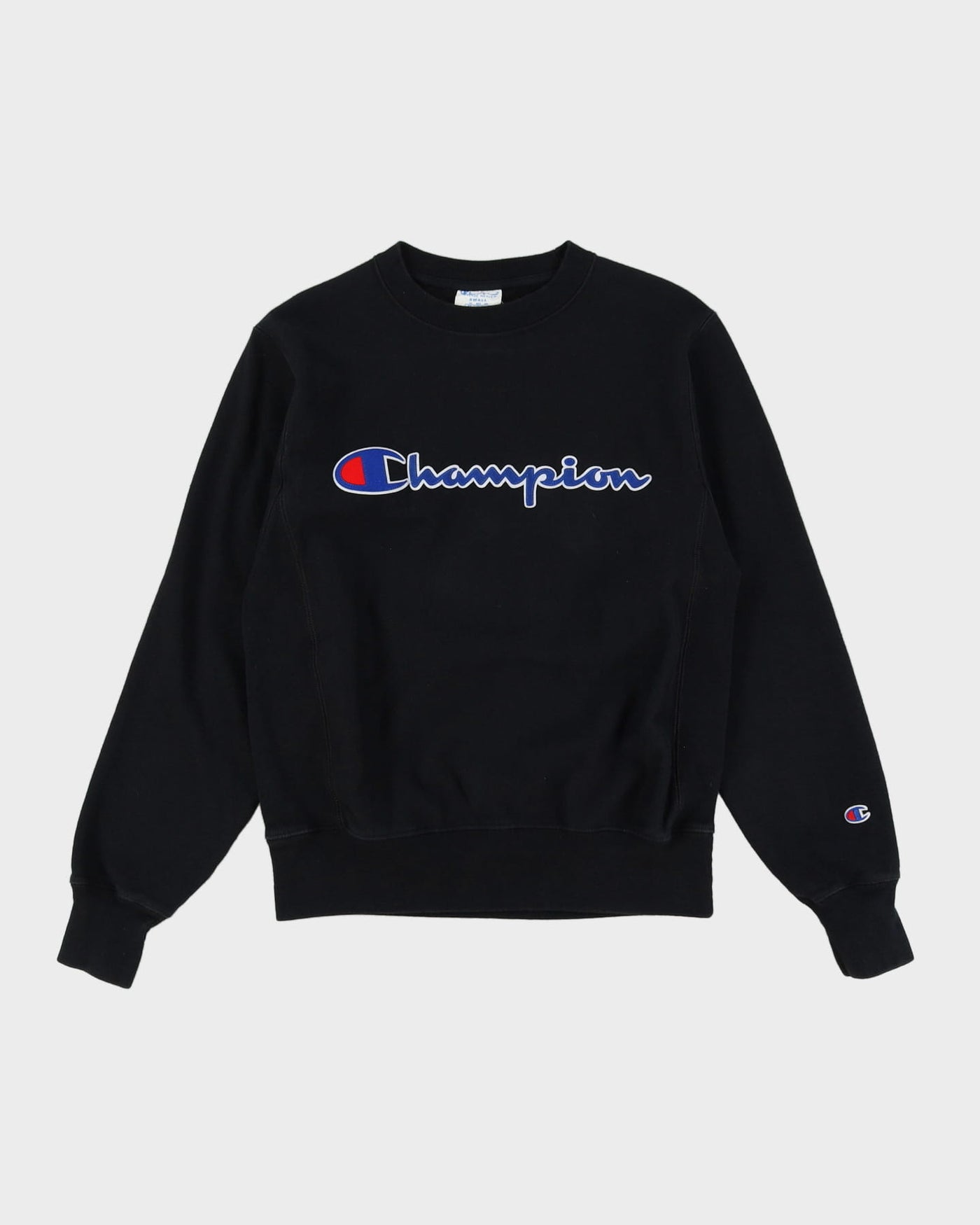 Champion Black Reverse Weave Logo Sweatshirt - S