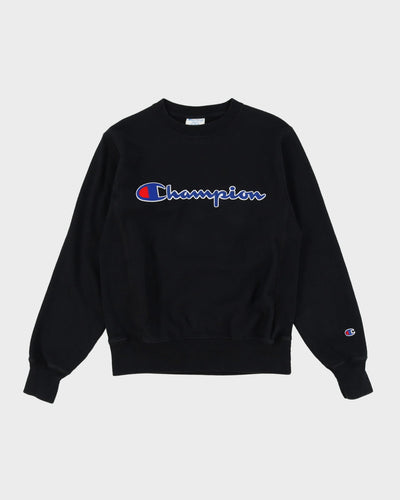 Champion Black Reverse Weave Logo Sweatshirt - S