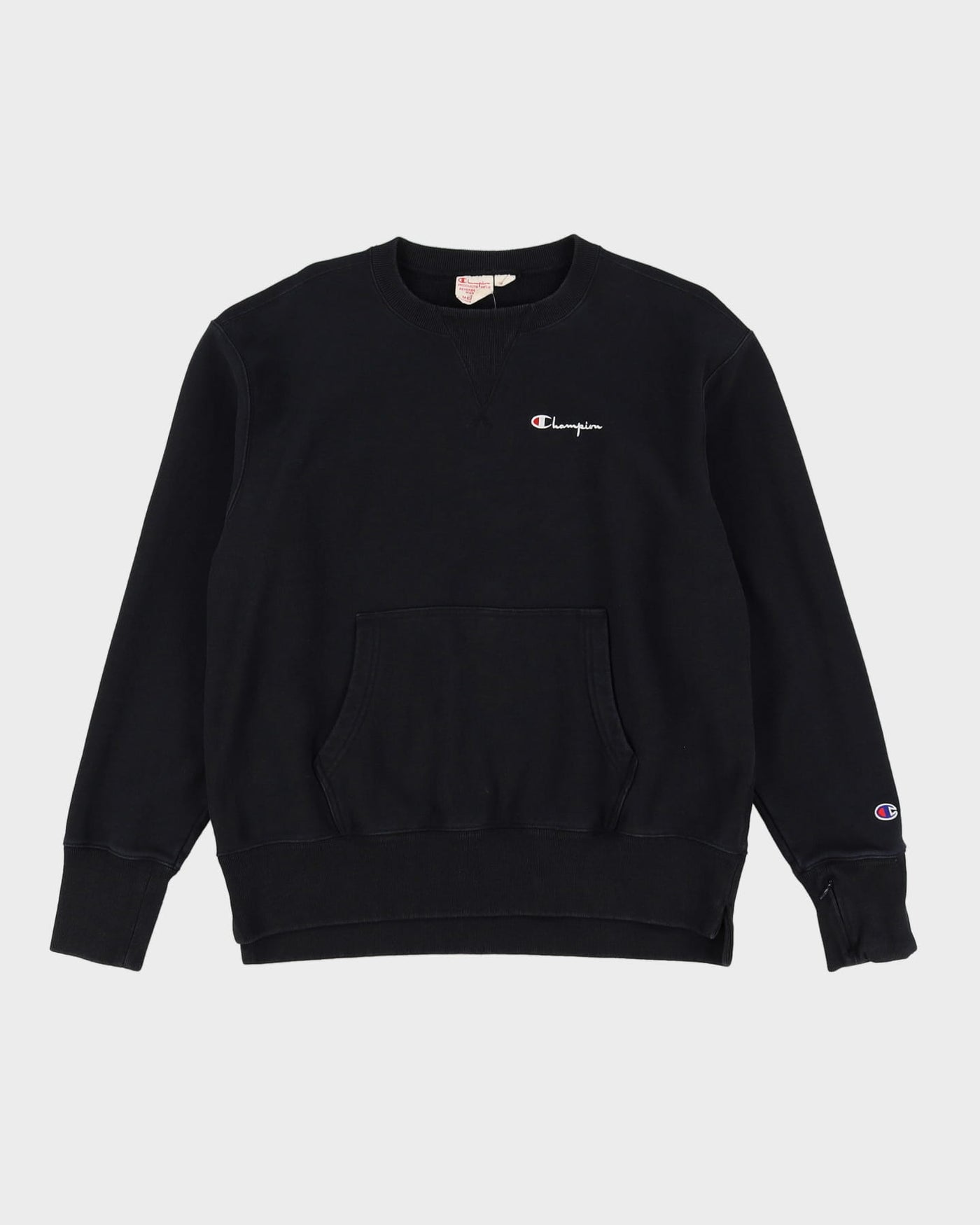 Champion Black Reverse Weave Logo Sweatshirt - M