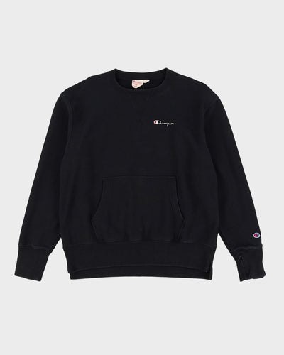 Champion Black Reverse Weave Logo Sweatshirt - M