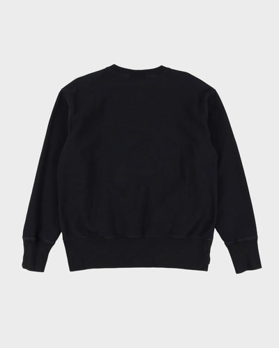 Champion Black Reverse Weave Logo Sweatshirt - M