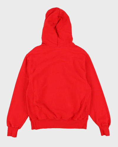 Champion Red Reverse Weave Embroidered Hoodie - M