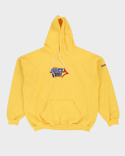 00s Juicy Fruit Wrigley's Gum Yellow Hoodie - XL