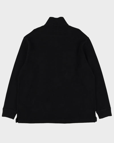 00s Ralph Lauren Black Quarter-Zip Sweatshirt - XXL