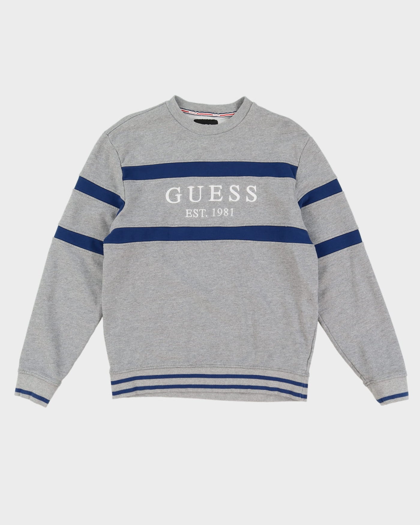 Guess Grey / Blue Sweatshirt - L