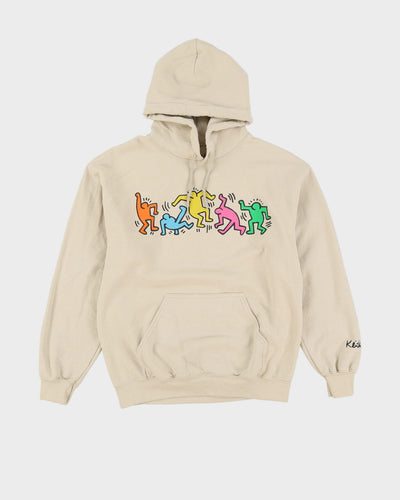 Keith Haring Beige Classic Artwork Hoodie - M