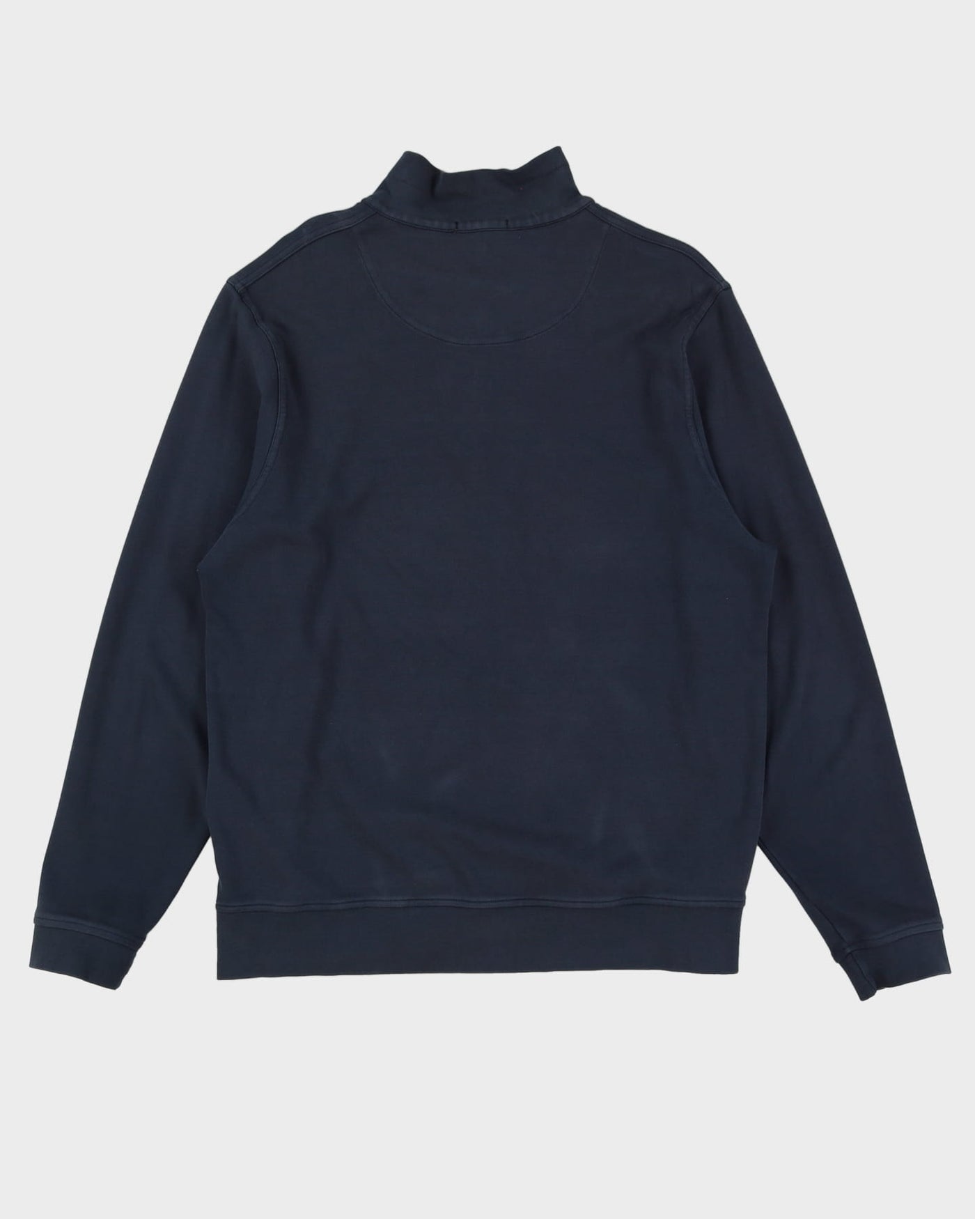 Burberry Navy Quarter-Zip Sweatshirt - XXL