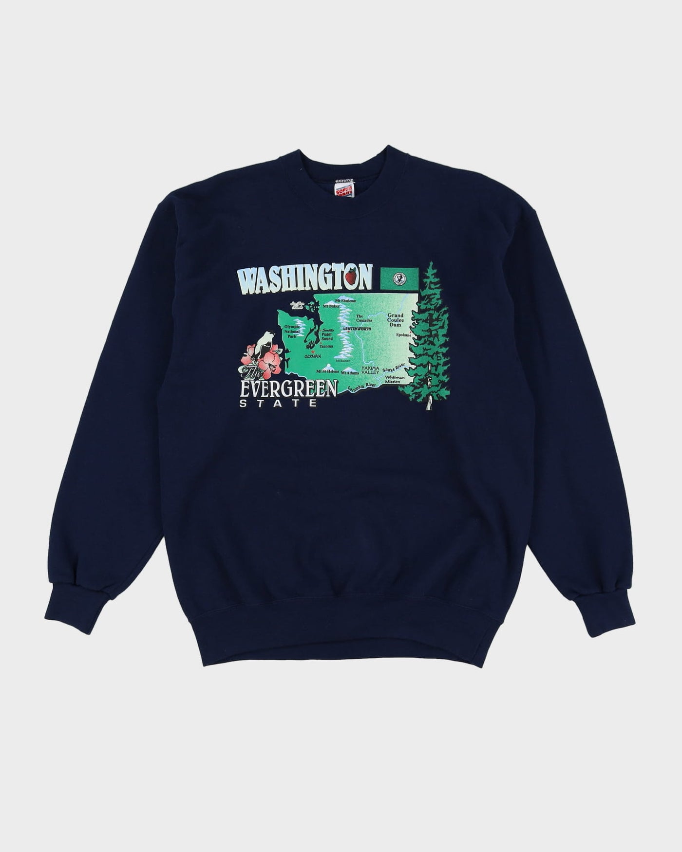 80s Washington Evergreen State Navy Soffe Sweats Sweatshirt - L