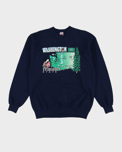 80s Washington Evergreen State Navy Soffe Sweats Sweatshirt - L