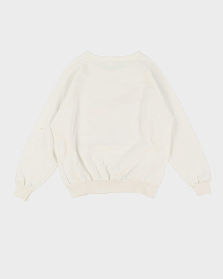 1987 Duckmania White Graphic Sweatshirt - M
