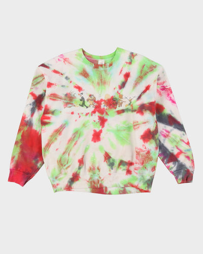 Early 90s Looney Tunes Tie Dye Fruit Of The Loom Graphic Sweatshirt - L