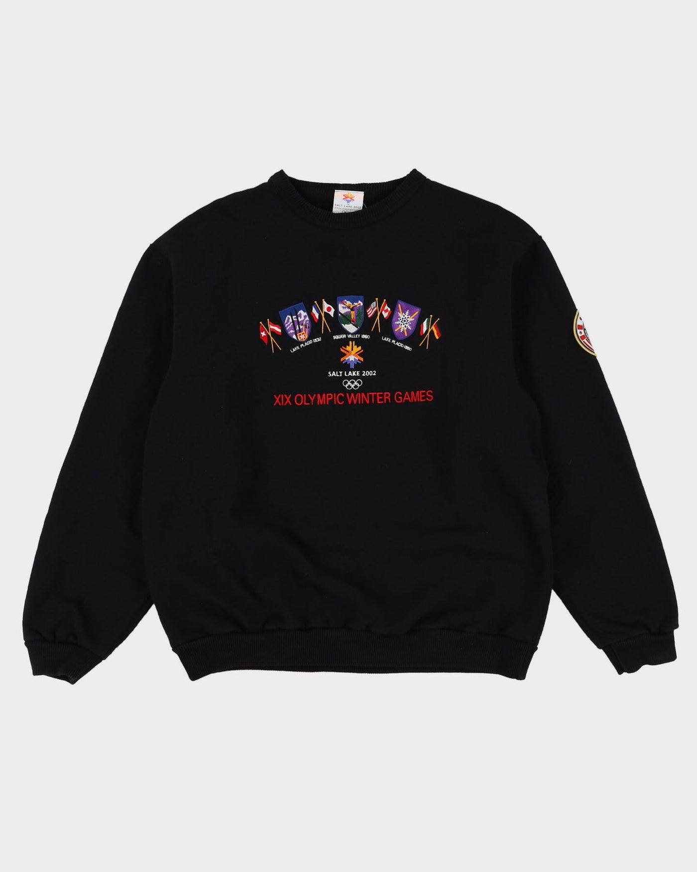 2002 Olympic Winter Games Oversized Black Sweatshirt - M