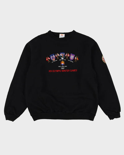 2002 Olympic Winter Games Oversized Black Sweatshirt - M