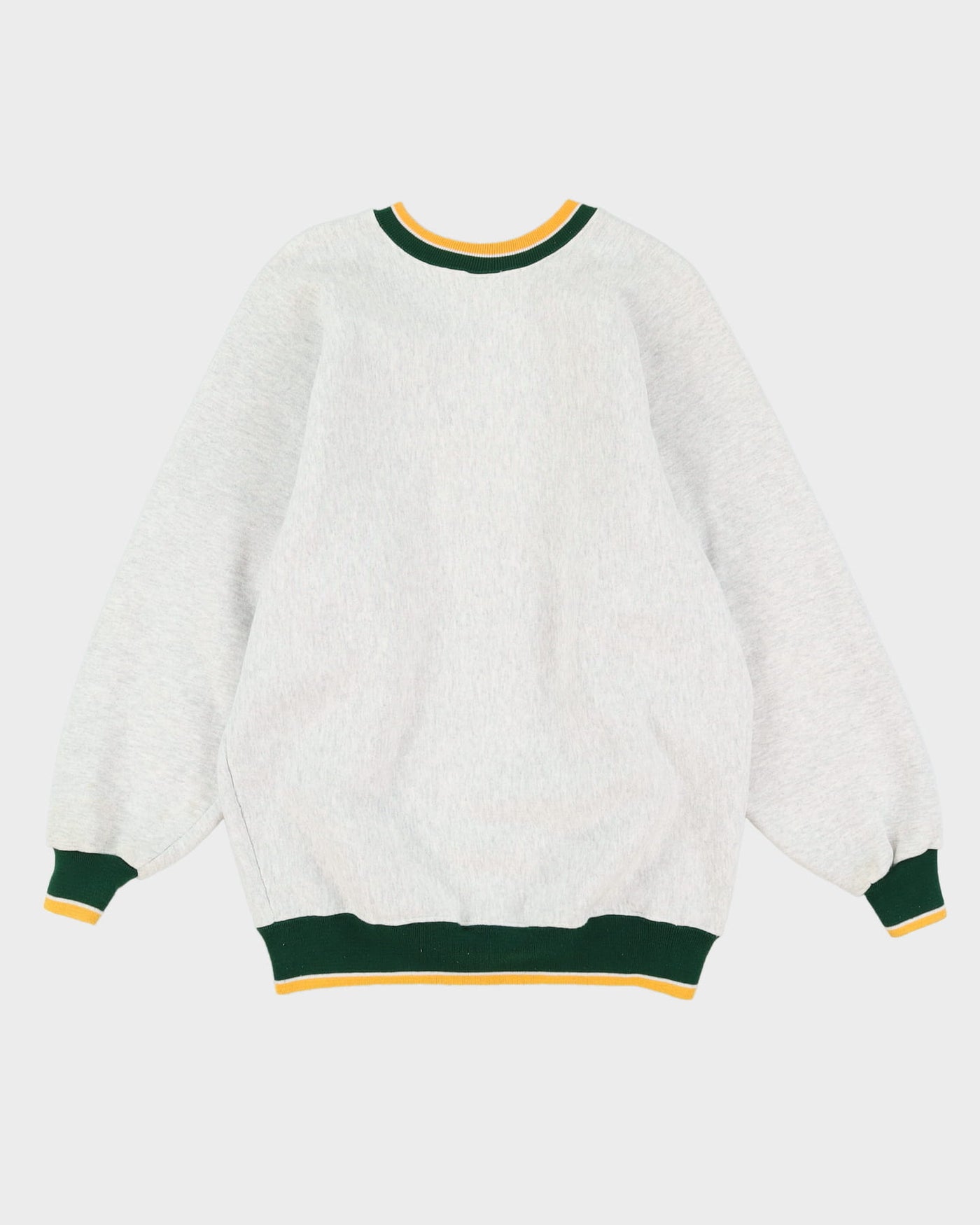 90s NFL Green Bay Packers Embroidered Patches Spell Out Sweatshirt - XL