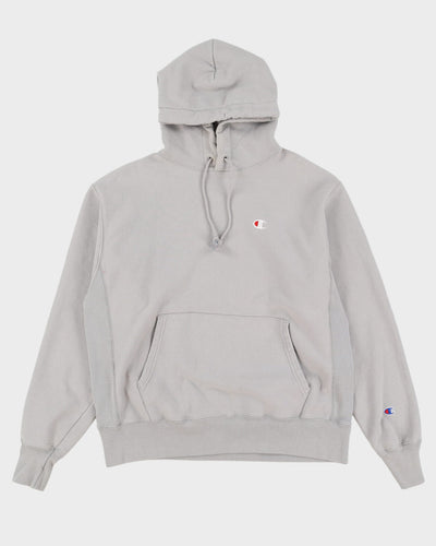 Vintage Champion Grey Reverse Weave Hoodie - L