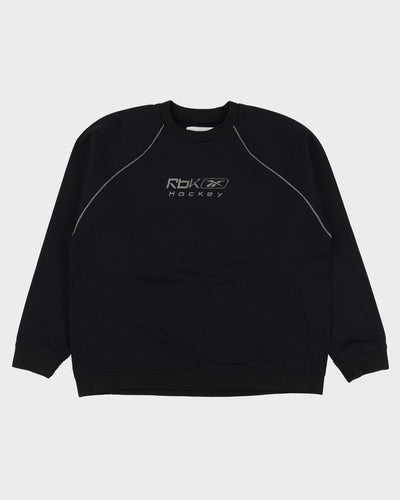 00s Reebok Hockey Black Sweatshirt - L / XL