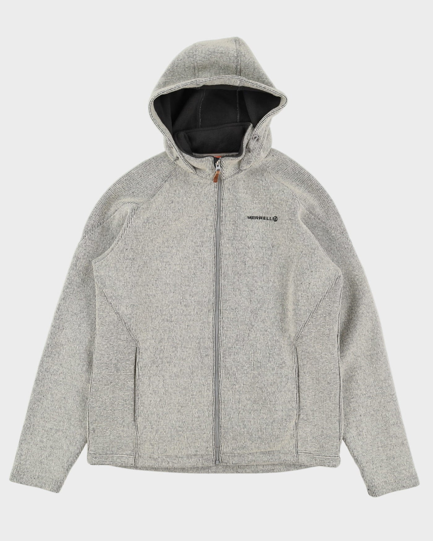 Merrell Grey Striped Full-Zip Hoodie - L