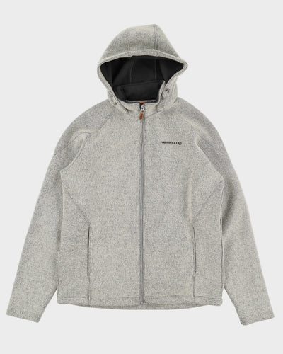 Merrell Grey Striped Full-Zip Hoodie - L