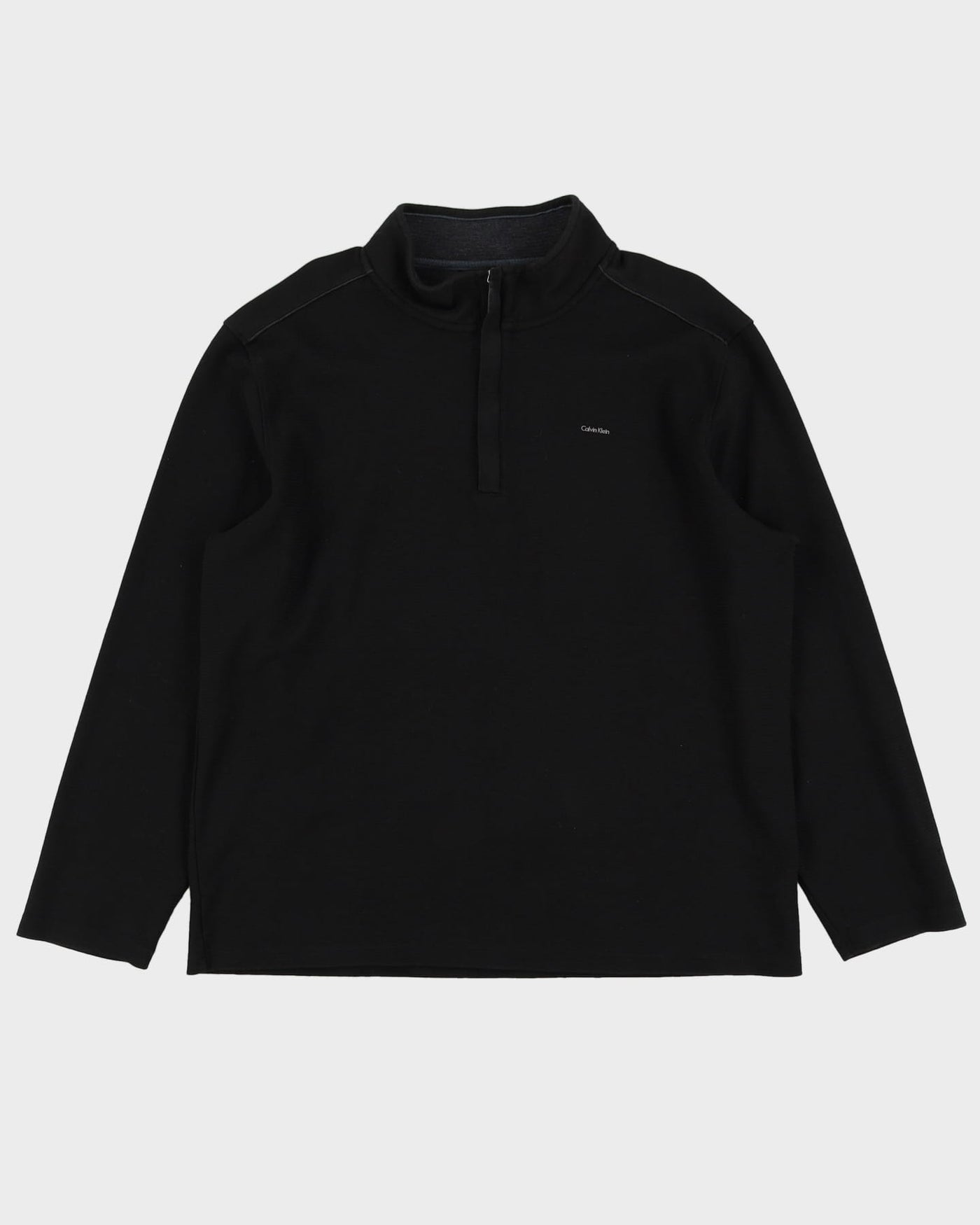 Calvin Klein Black Quarter-Zip Sweatshirt - XL
