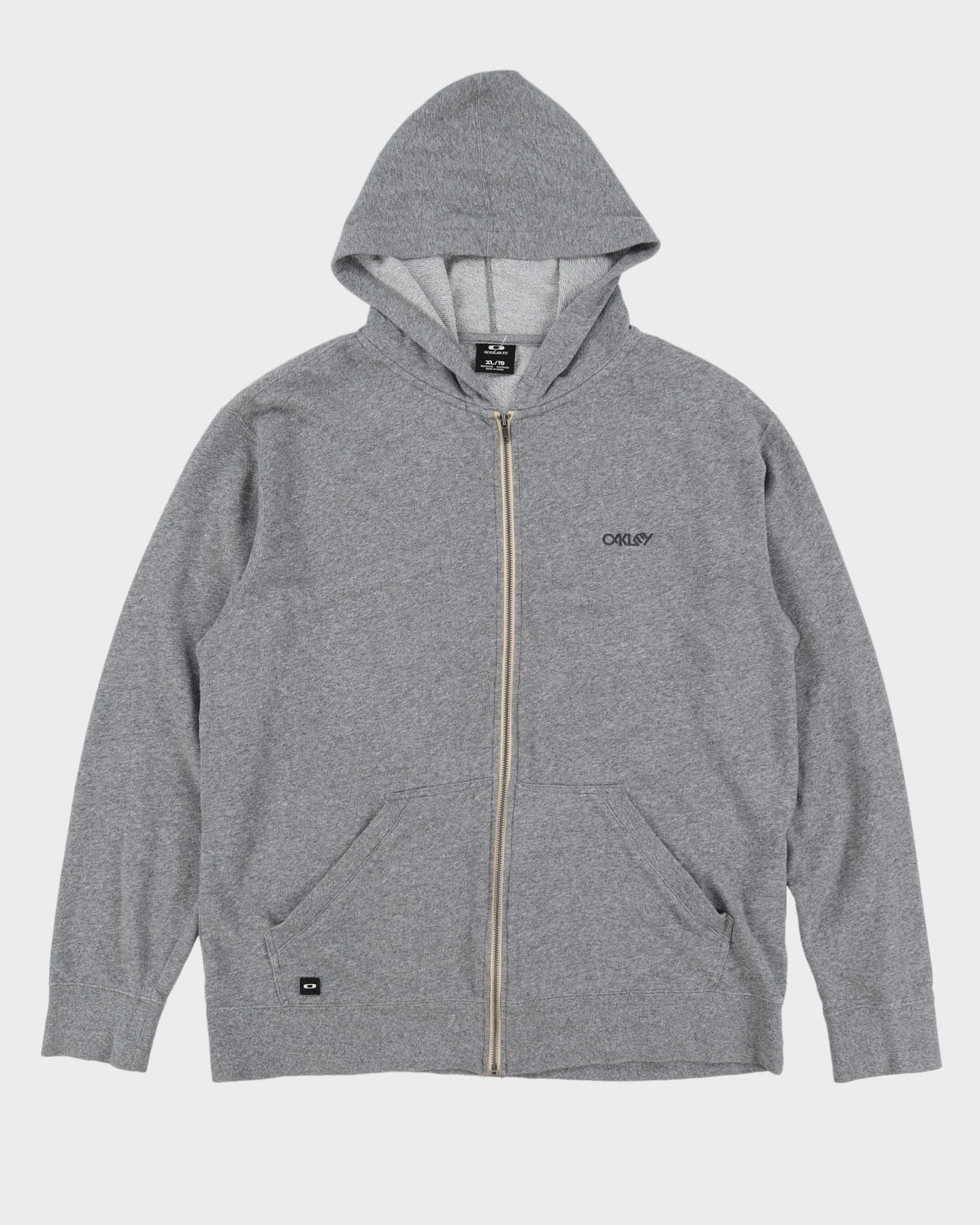 00s Oakley Grey Full-Zip Hoodie - XL