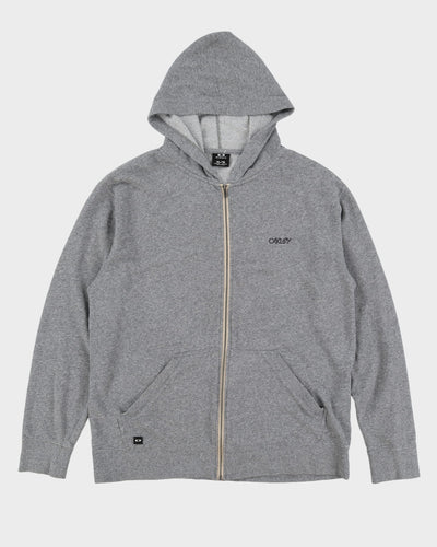 00s Oakley Grey Full-Zip Hoodie - XL