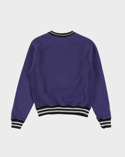 Champion Purple Embroidered Reverse Weave Sweatshirt - S
