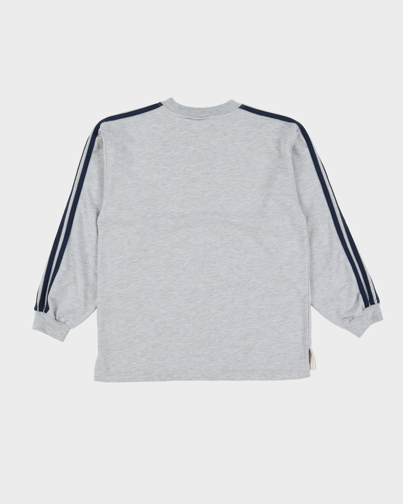Vintage 90s Adidas Grey / Navy Detailed Sweatshirt - M