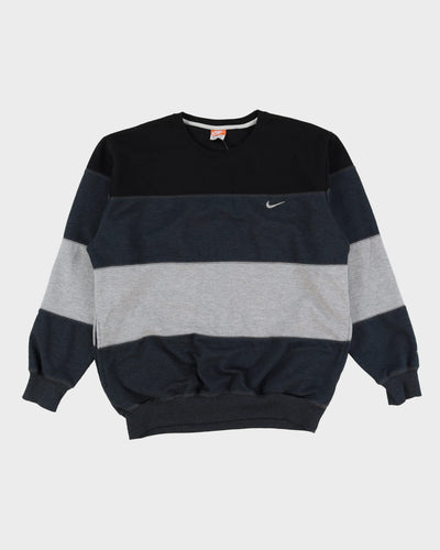 NIKE Black / Grey Gradient Colour Sweatshirt - XL / XXL