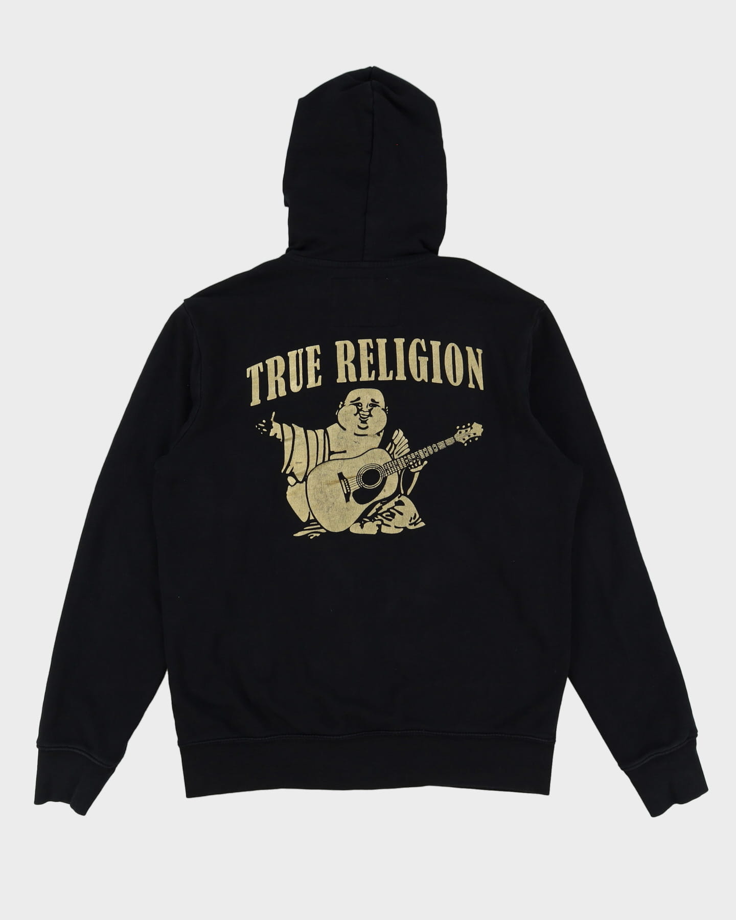 Vintage True Religion Full-Zip Black Hoodie - L