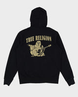 Vintage True Religion Full-Zip Black Hoodie - L