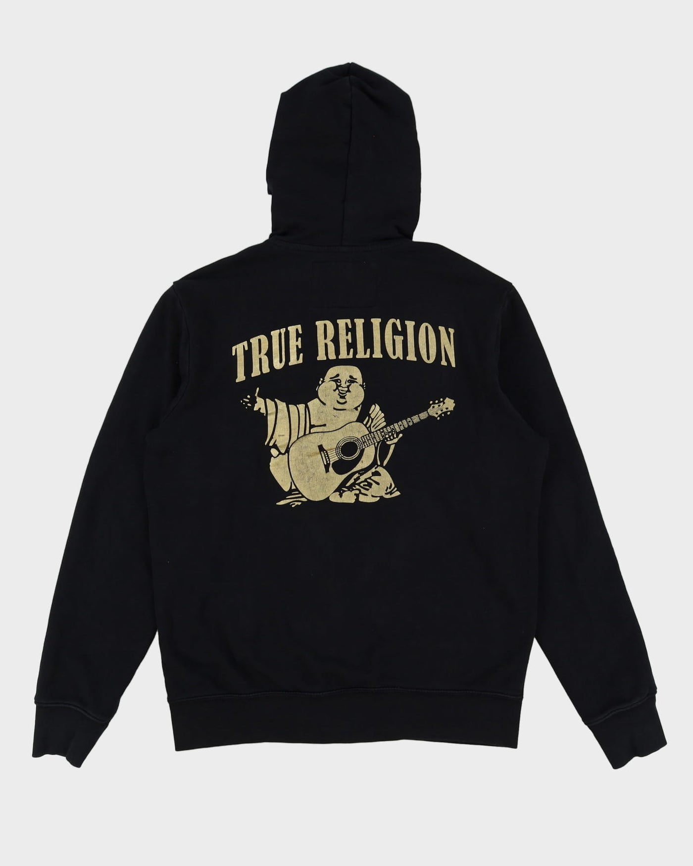 Vintage True Religion Full-Zip Black Hoodie - L