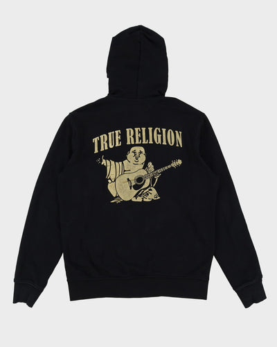 Vintage True Religion Full-Zip Black Hoodie - L