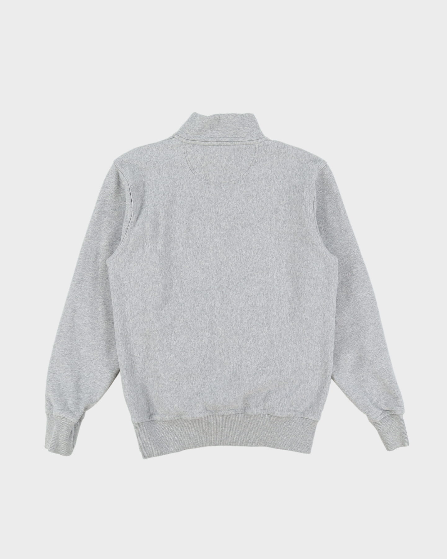 Vintage Stussy Grey Quarter-Zip Sweatshirt - S