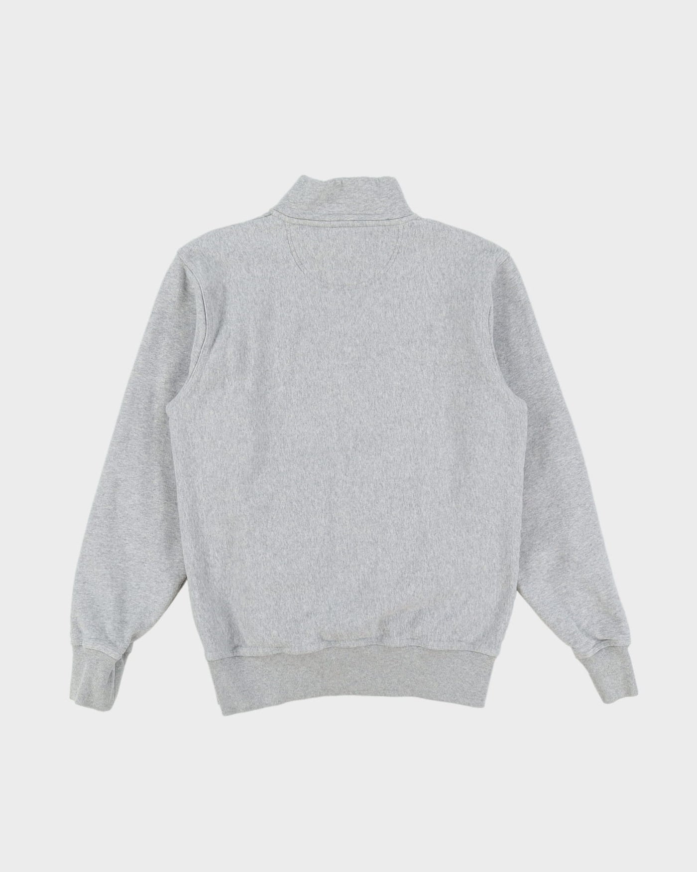Vintage Stussy Grey Quarter-Zip Sweatshirt - S