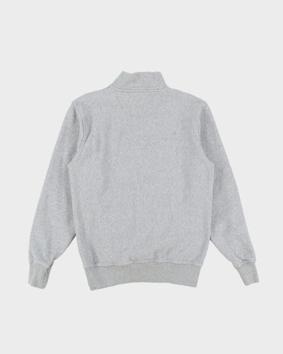 Vintage Stussy Grey Quarter-Zip Sweatshirt - S