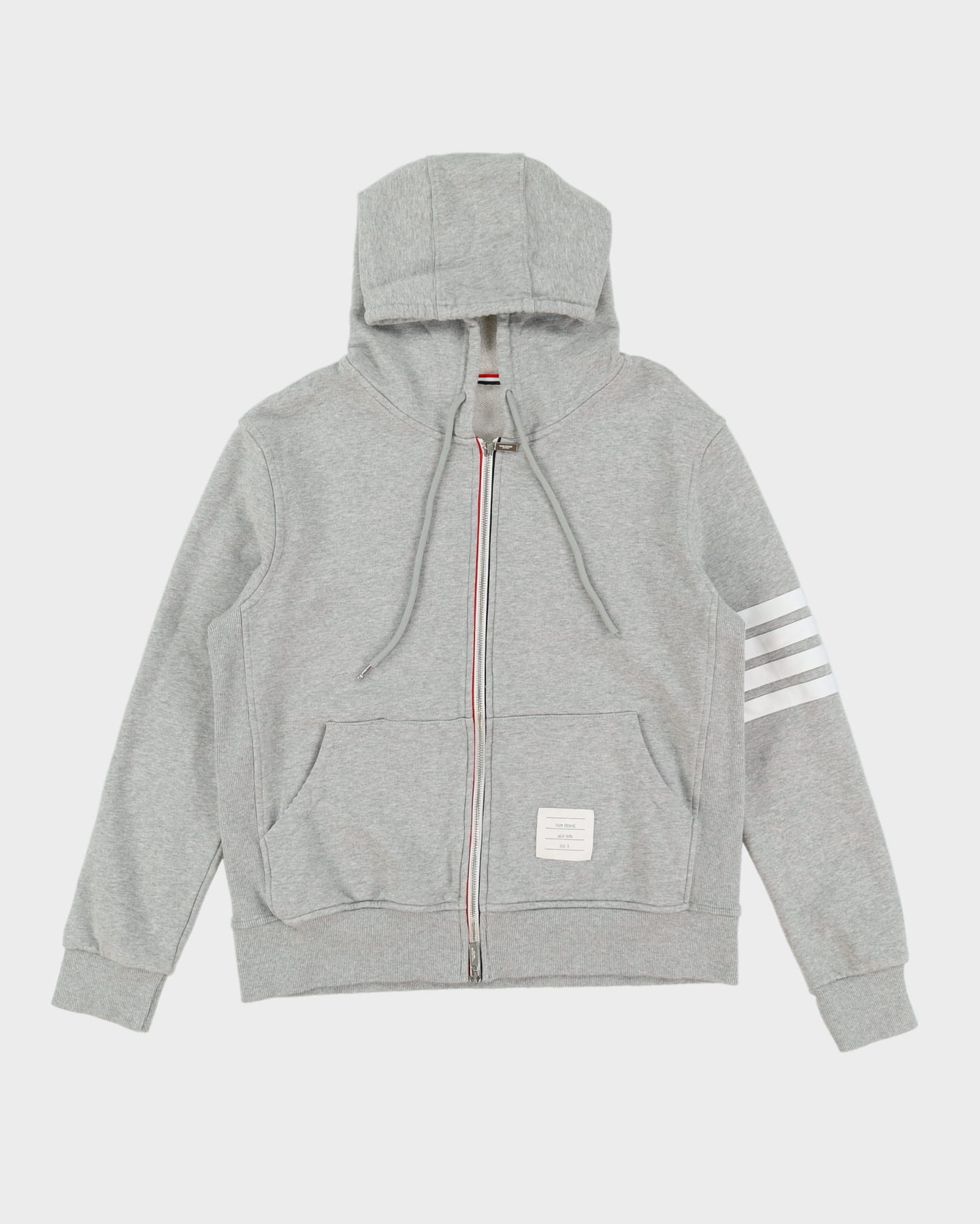 Vintage Thom Browne Grey Full-Zip Classic Hoodie - M