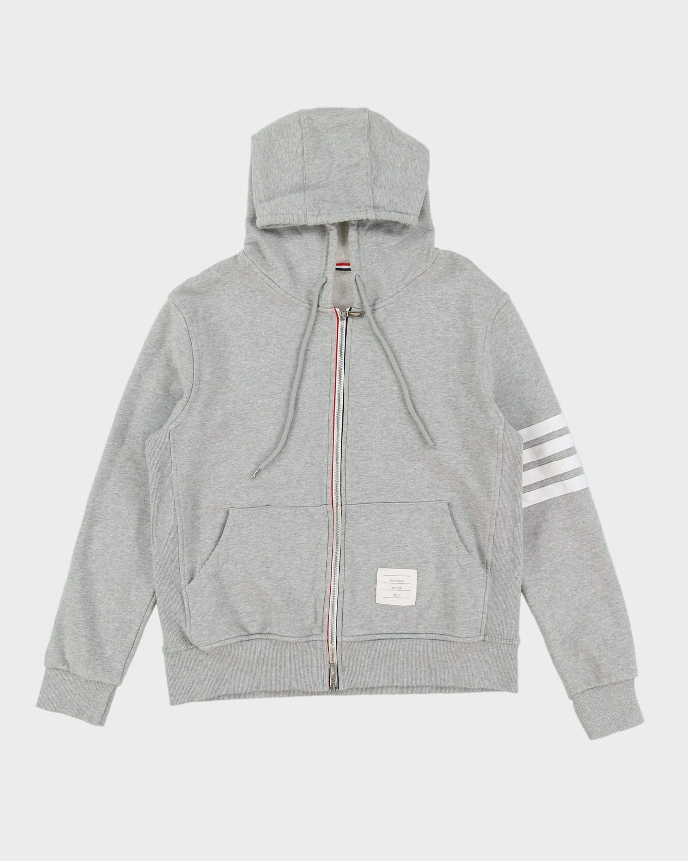 Vintage Thom Browne Grey Full-Zip Classic Hoodie - M