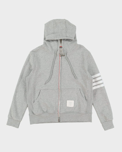 Vintage Thom Browne Grey Full-Zip Classic Hoodie - M