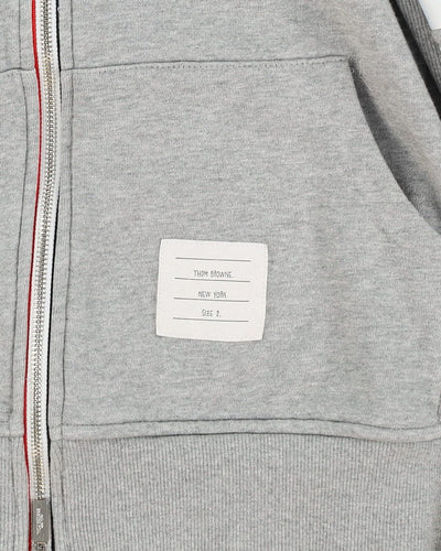 Vintage Thom Browne Grey Full-Zip Classic Hoodie - M
