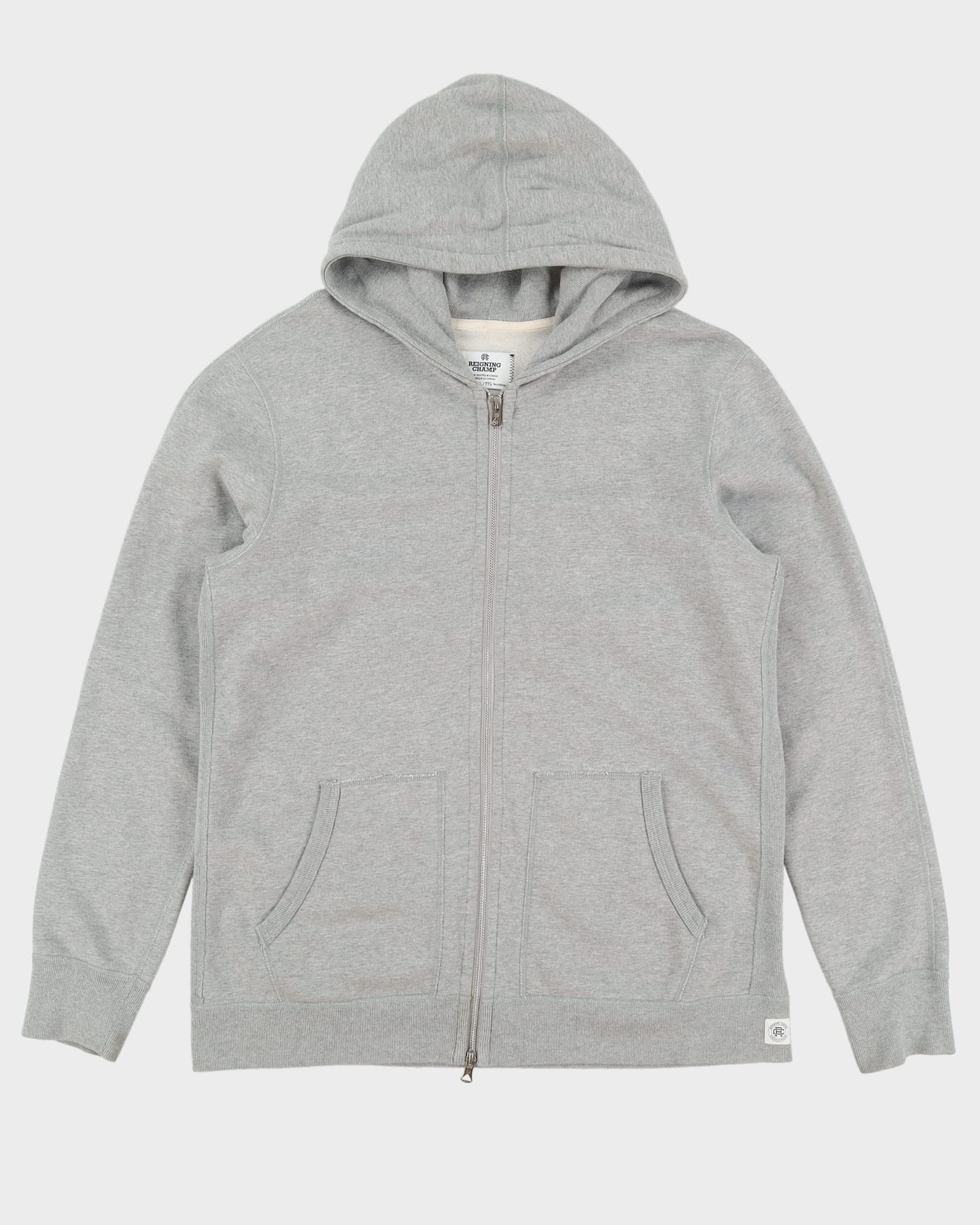Pre-Loved Reigning Champ Grey Full-Zip Classic Hoodie - XXL