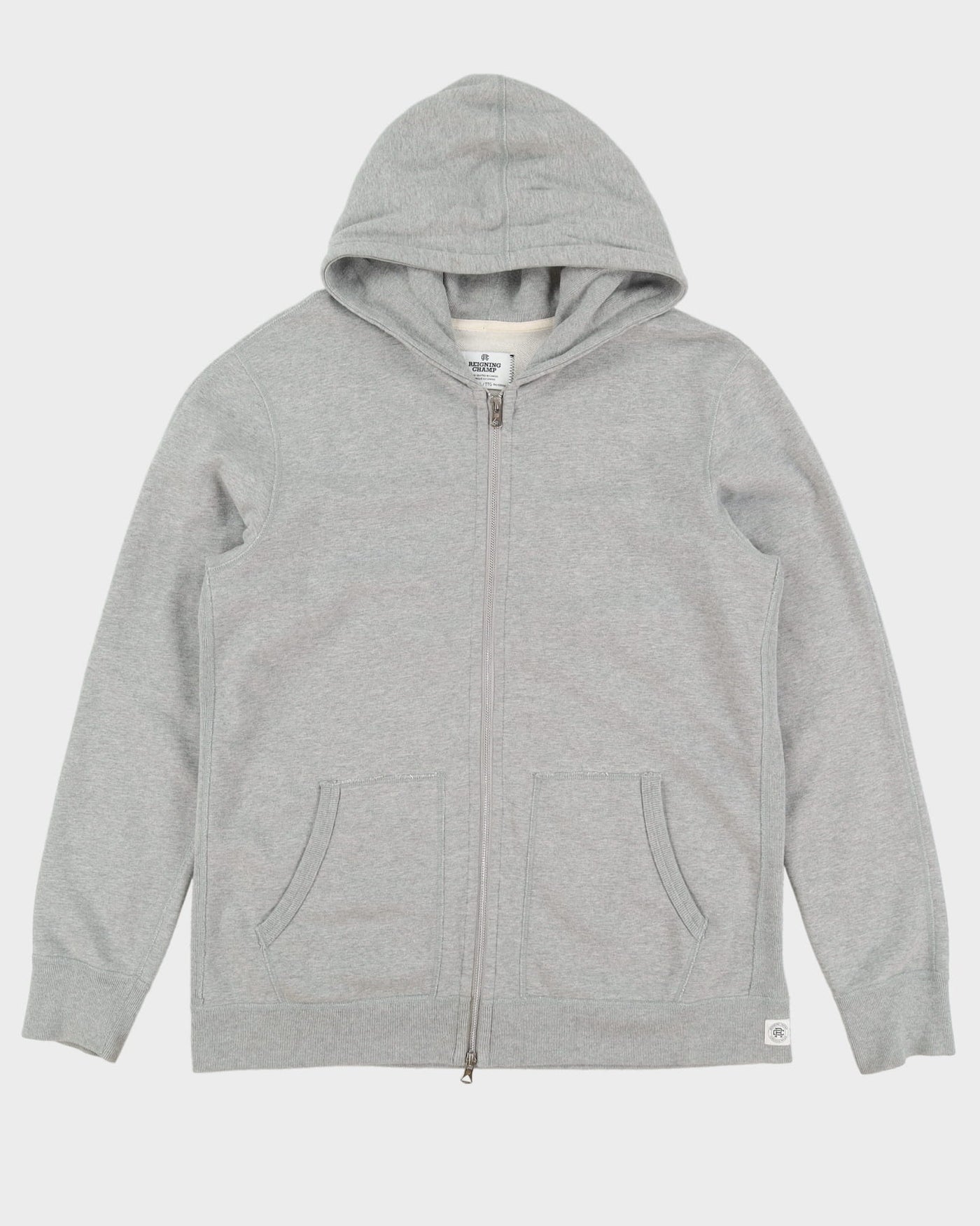 Pre-Loved Reigning Champ Grey Full-Zip Classic Hoodie - XXL